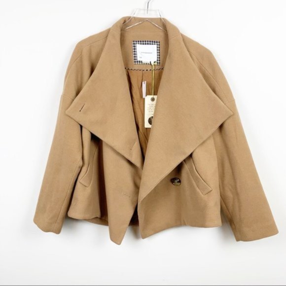 Anthropologie | Sascha Camel Asymmetrical Jacket - Picture 3 of 9